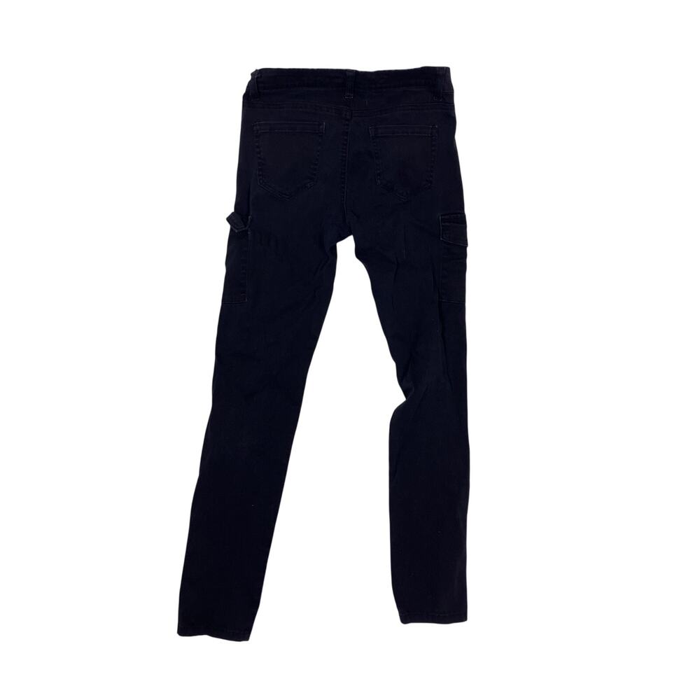 WAX JEAN Women’s Premium Stretch Skinny Cargo Pants Black High Waist Size 7 - Picture 4 of 5